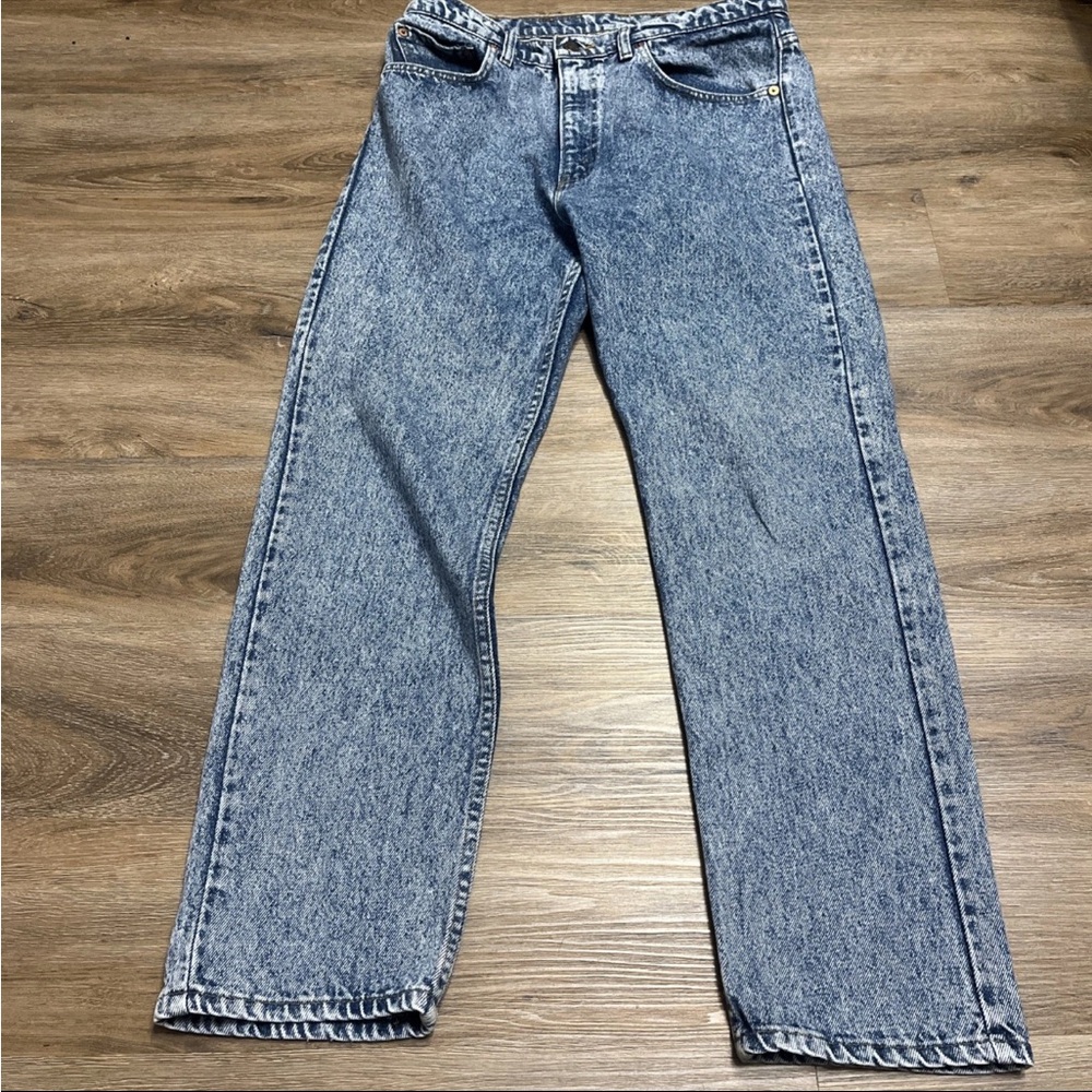 Vintage Levi's 505 acid wash Blue Straight-Leg Jeans made in USA